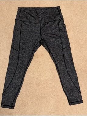 90 Degree By Reflex Dark Heather Gray High-Waist Leggings